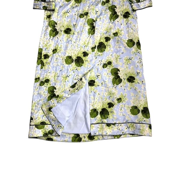 Tuckernuck Hydrangea Blooms Faven Dress Sz Medium Satin High Neck *Missing Belt - Picture 8 of 11